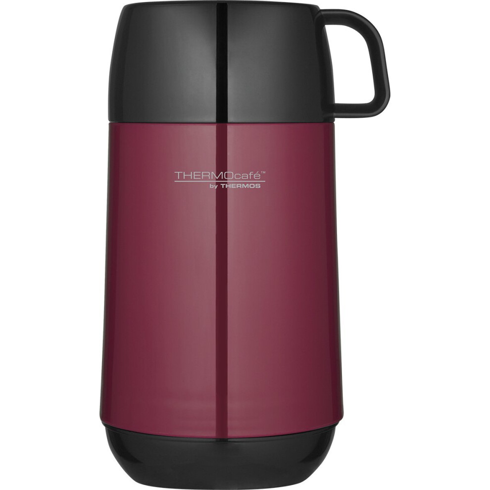 Thermos Cafe by 4053.233.050?Challenger Thermal Food Storage Container, 0.5?Litre, Plastic Black, Plastic, red, 12,5x12,5x23,5 cm