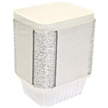 Uk Store 247 Silver Foil Food Aluminium Trays/Dishes/Catering Grade Containers & Lids 120 x 100 x 49mm (No 1) (240)