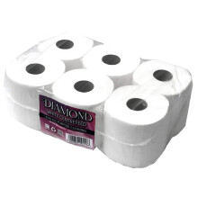 18 Pack White Diamond Centre Feed for Multi-Purpose Cleaning Super Absorbent 2 Ply 65M Rolls Kitchen Paper Towels