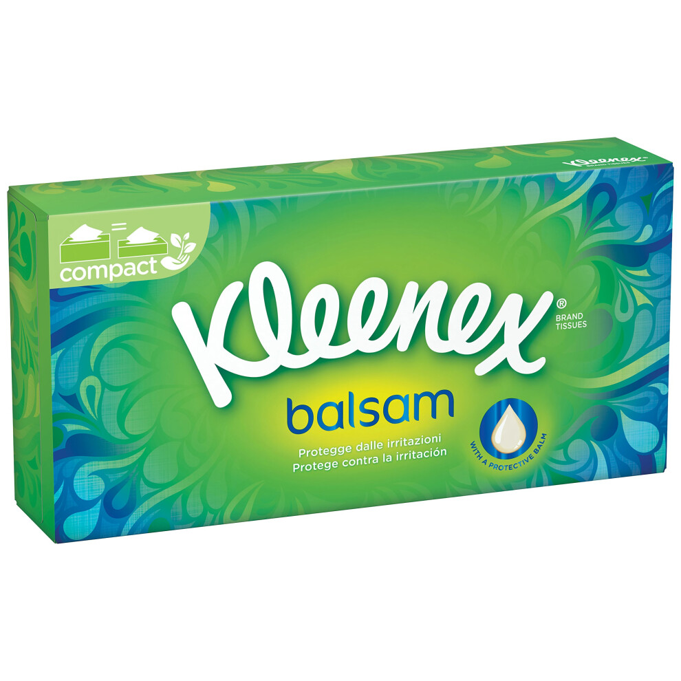 Kleenex Balsam Facial Tissues Box 3 ply with Protective Balm 72 Sheets Ref M02074