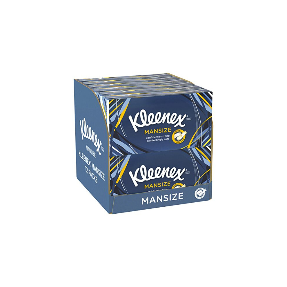 Kleenex Mansize Tissues - 12 Box Pack (1200 Tissues Total)