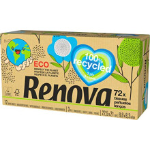 Renova Renova Recycled Facial Tissues | Box of 72 Tissues | Recycled Paper | FSC? and Ecolabel Certified