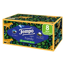 Tempo, Paper Tissue Box, 8 Boxes of 120 Disposable Handkerchiefs, 3 Ply, Family Box Limited Edition The Power of Kindness, Recyclable Pack