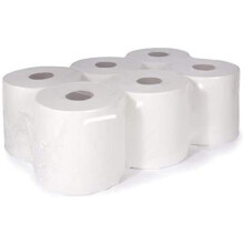 EPISENT White Rolls| 2PLY Pack of 6 Rolls| Embossed Centre Feed| Kitchen Towel| White Toilet ROLL
