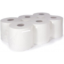 Meown White Roll - Pack of 6 Premium Centrefeed Rolls - Durable & Versatile 2-Ply Tissue - Ultimate Cleaning Solution for Home & Office