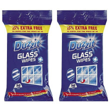 2 x Duzzit Glass Window Mirror Cleaning Wipes Pack Of 50