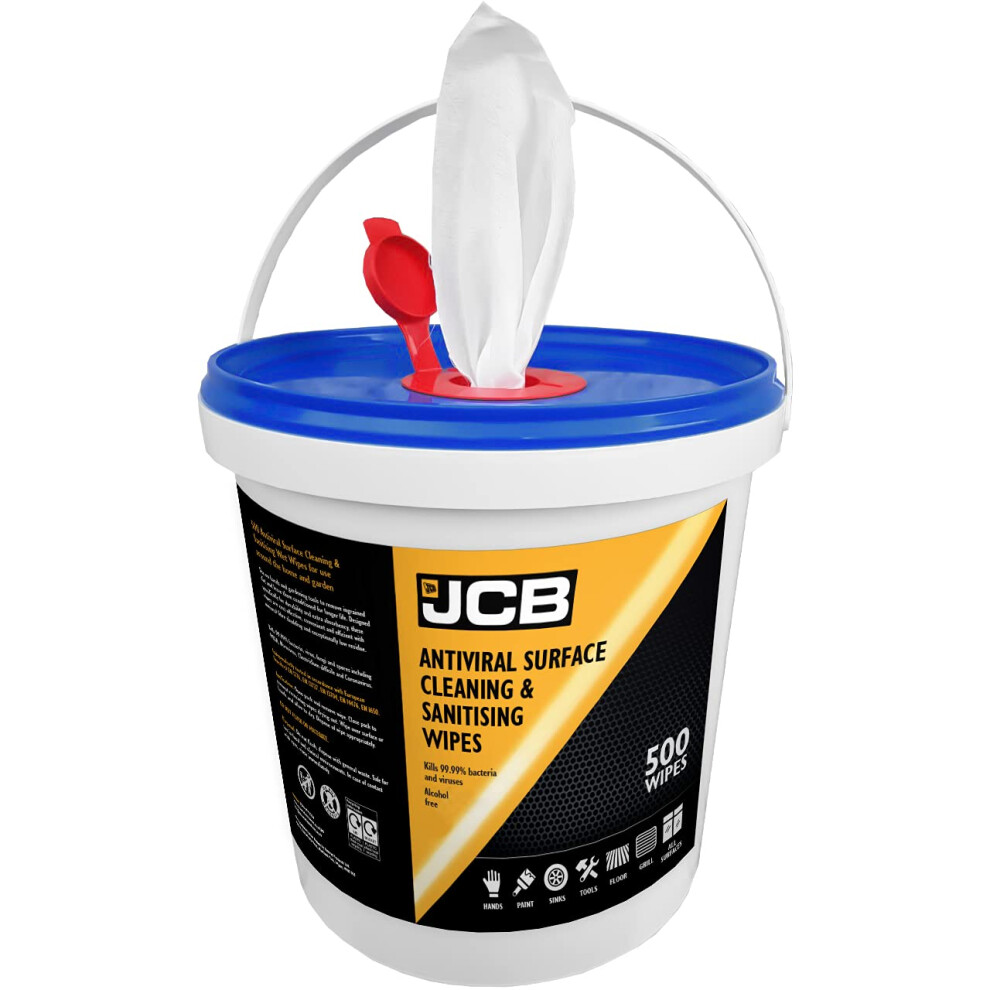 JCB - 500 Multi Surface Cleaning Wipes - Wet Wipes - Home and Garden Use