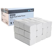 2 Ply Premium Bulk Pack Toilet Tissue Rolls, Soft, Strong and Absorbent Bulk Pack Paper White Dispenser Toilet Paper Fragrance Free Folded 9000 Sheets