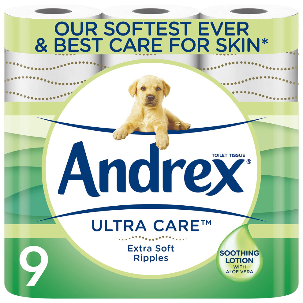 Andrex Ultra Care Toilet Paper - 9 Toilet Roll Pack