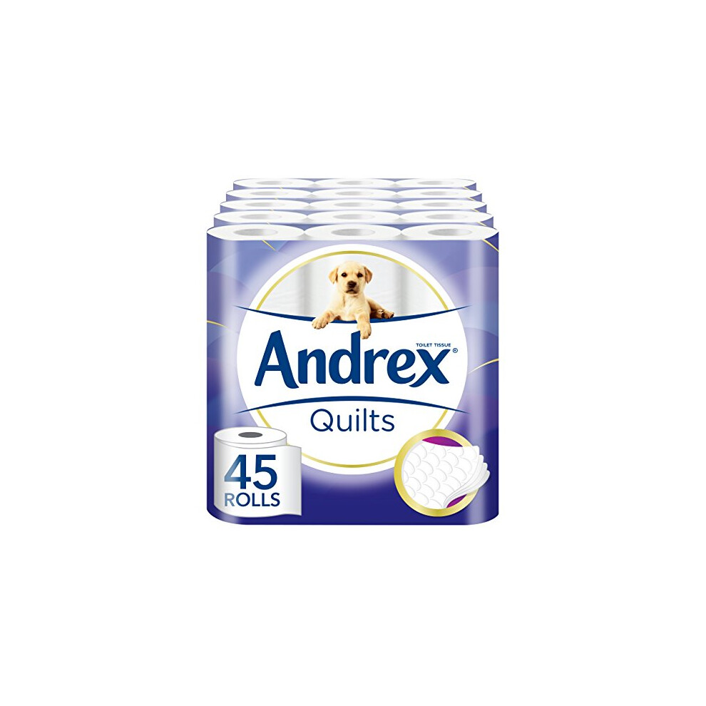 Andrex Quilts Toilet Roll Tissue Paper - 45 Rolls