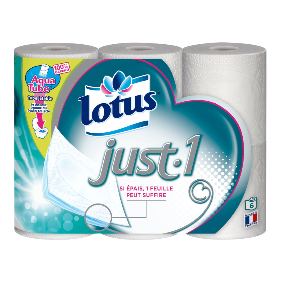 Lotus Just-1 - Toilet Paper (4 Packs of 6 Rolls Each)