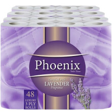 Quilted 3 Ply Lavender Fragranced Toilet Rolls Loo Roll (48 Quilted Rolls)