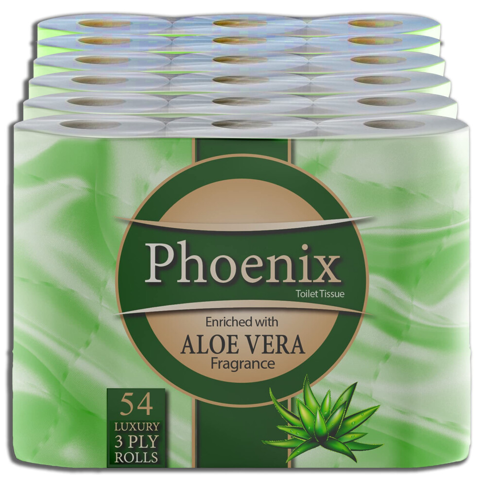 Phoenix Brand Soft Luxury Toilet Rolls, Quilted White 3 Ply Toilet Paper