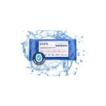Pura Flushable Moist Toilet Tissue Wipes, 1 Pack of 40 Wet Wipes, 100% Plastic Free, 99% Water Clean Washlets, Certified ?Fine to Flush?