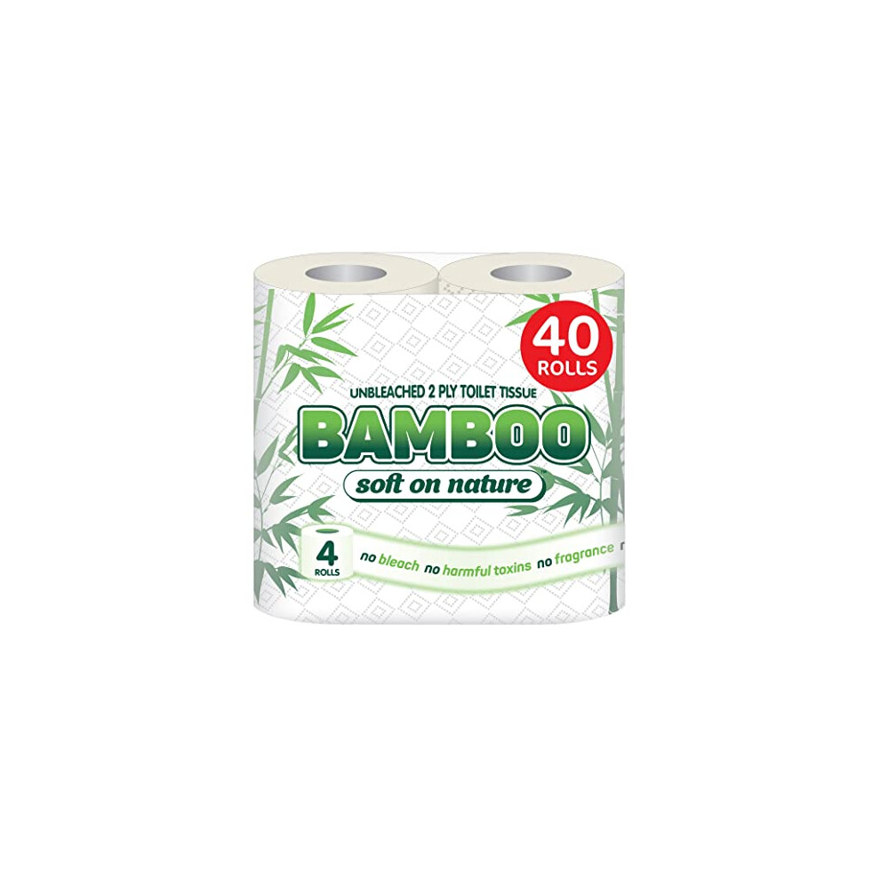 Quilted Bamboo Rolls | Soft on Nature Eco Toilet Tissue Paper | 2ply | Unbleached | UK Made (40)