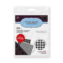 SCRAPBOOK ADHESIVES BY 3L, 3D Foam Squares Black Mix, Small & Regular, 01615-10