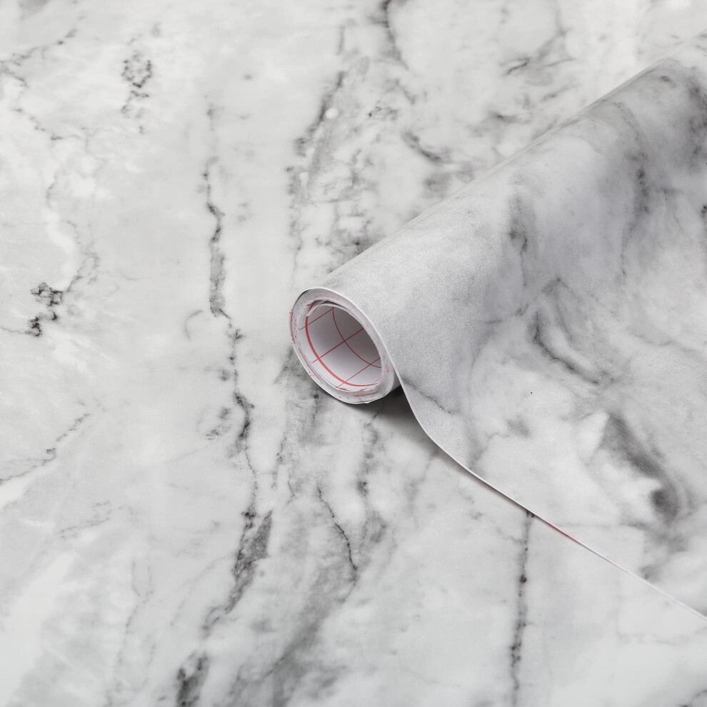 Vinyl Warehouse 5M X 67.5Cm D-C-Fix Romeo Grey Marble Sticky Back Vinyl Kitchen & Furniture Wrap 200-8288 5060314982657