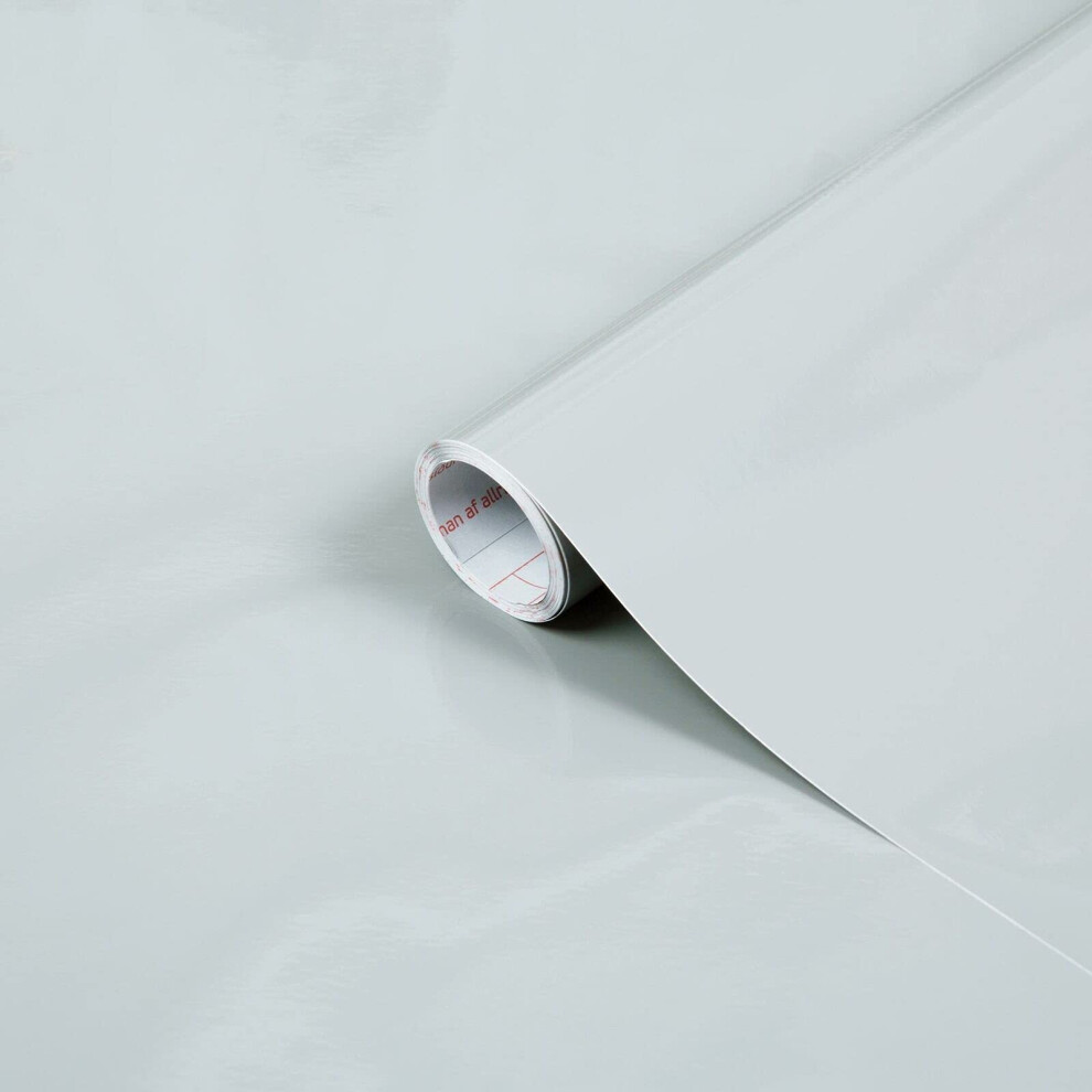 Vinyl Warehouse 5M X 67.5Cm D-C-Fix Gloss Light Grey Sticky Back Vinyl Furniture Kitchen Wrap 200-8303 5060314982879