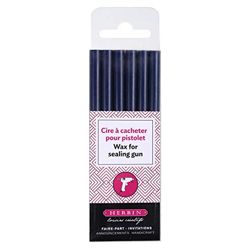 Herbin Wax Gun Sticks - Dark Blue, 6 Sticks