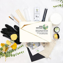 Bio Kintsugi Repair Kit, Food Safe Kintsugi Kit, Bio Based - Dishwasher Safe - Repair Your Meaningful Objects with Bio Powder Glue, Perfect for
