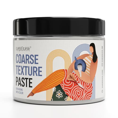 KAMENSKAYA Coarse Texture Paste - Modeling Paste Acrylic Medium, for Acrylic Paint - 16.9 fl oz (500 ml)