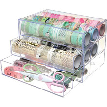 Deflecto Washi Tape 3 Drawer Organiser, Paper 25.4 x 17.8 x 17.1 cm
