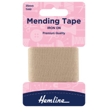 Iron-On Mending/Repair Tape 100cmx38mm: Beige