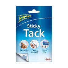 Sellotape 1792402 Sticky Tack for Home & Office, Reusable Adhesive, Stationery,Craft & Office Supplies,Poster Putty to hang Photos, Cards & More,1 x