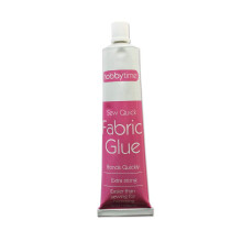 SEW QUICK FABRIC GLUE for Almost All Type Fabrics Extra Strong Adhesive Bonds Quick Machine Washable Dry Cleanable DIY Craft Hemming Patching Soft