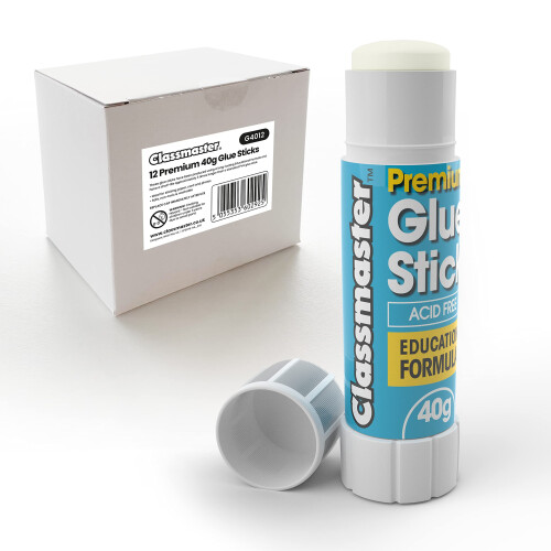 Classmaster G4012 Premium Educational 12 Glue Sticks of 40 g