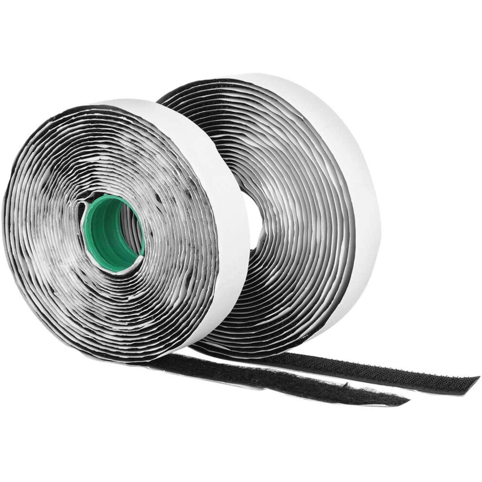 Stadux Adhesive Hook And Loop Tape, Heavy Duty Self Adhesive Sticky Hook Loop Tape Fastener Sticky Tape, Black, 20Mm X 5M 768360309835