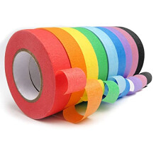 9-Color Washi Tape Sets for Scrapbooking, 15mm x 12m – Writable Decorative Masking Tapes for Crafts and Journals