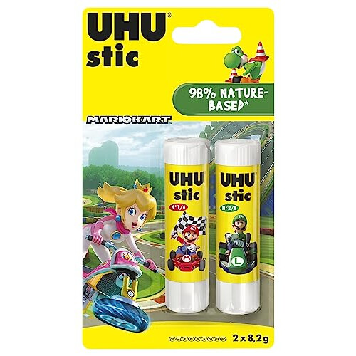 UHU Stick Glue Stick - 8.2g - Solvent Free - Clear Application - Twin Pack