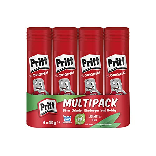 Pritt PK8MP Glue Sticks, 4?x 43g