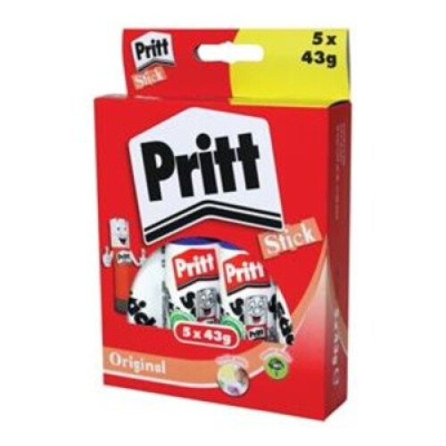 Pritt Solid Washable Non-Toxic Stick Glue, 43 g - Large, Pack of 15