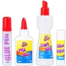4X Craft Glues Set Safe & Non Toxic PVA/Water Based/Stick Kids Art & Craft Adhesive Set