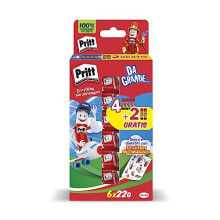 Pritt 6 x 22g Glue Stick for Kids Safe and Reliable Pritt Glue for Craft and DIY with Strong Hold for School and Office Use 6 x 22g
