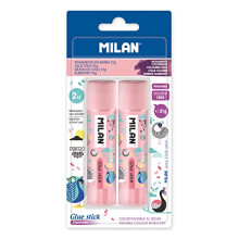 Milan Pack of 2 Purple Glue Sticks 21 g Peacock, Violet
