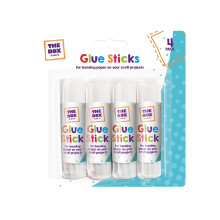 Glue Sticks contains 4 sticks of 15g that are perfect for bonding paper and cardboard. Kids friendly safe and non toxic Art and craft supply Each