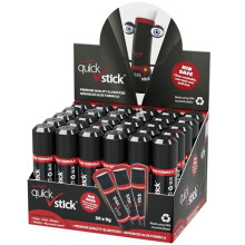 Quick Stick Glue Stick Pack of 30 x 9g Multipack Strong Hold Original Quality Adhesive Safe Small Glue Sticks for School & Children, Crafting Glue,