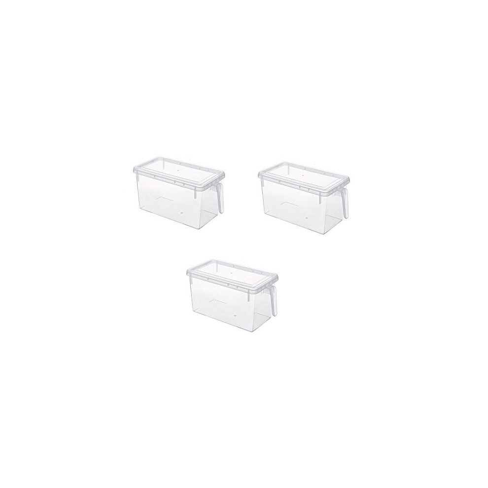 Fridge Organiser Stackable Food Storage Containers with Lids and Handles (3 Pcs)-image-OPC-PDTCKV9-NEW