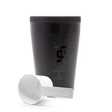 Huel Style Reusable Hot & Savory Pot - BPA-free plastic - 450ml - Screw-top lid - heatproof design - Pasta Pot - LastFuel. Scoop