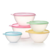 Tupperware Heritage Wonderlier 10-teilige Lebensmittelstorage-Schssel in Vintage-Farben- Splmaschinensicher und BPA kostenlos- (5 Container + 5