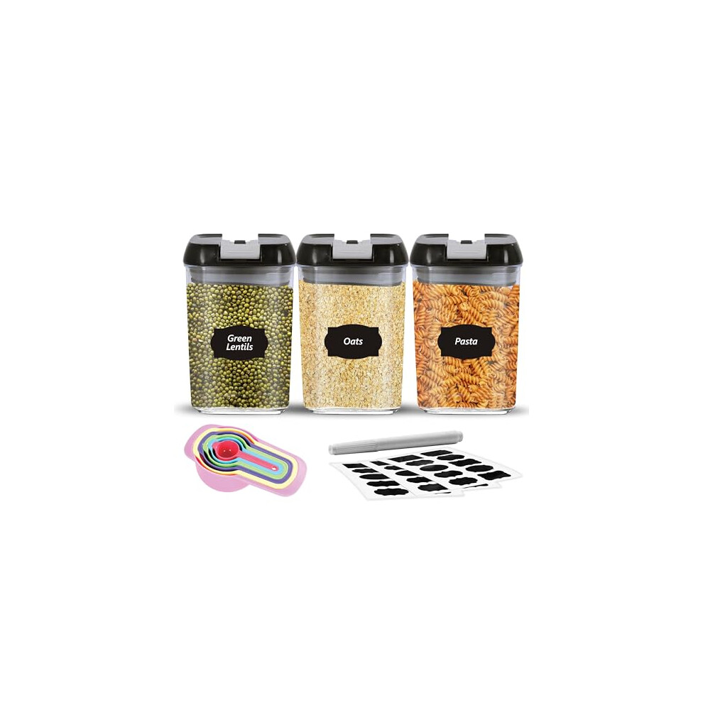 Rackhams 3 Piece 0.8L Food Storage Lock N Fresh Stackable Containers - Plastic - Clear - Food Storage Set - Image 4