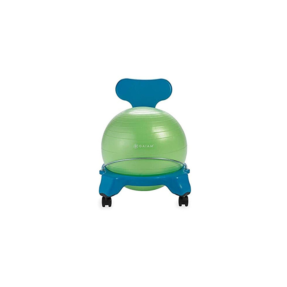 Gaiam Kids Balance Ball Chair - Classic Children's Stability Ball Chair, Alternative School Classroom Flexible Desk Seating for Active Students with