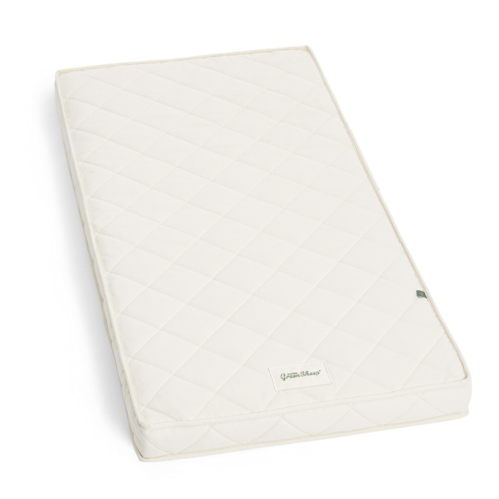 The Little Sheep Natural Twist Toddler Mattress, Hypo-Allergenic & Breathable, 70X160cm Green The Little Green Sheep