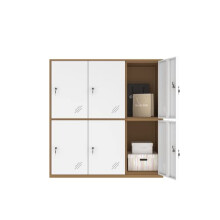 Metal Office and Home Locker Cabinet with 6 Doors Storage for Cloth Shoes or bags,two layer 3 componet locker cabinet, metal cabinet for school and