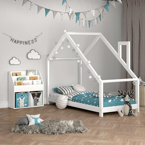 Vicco Kids' shelf Luigi, White, 72 x 79 cm with 2 folding boxes opt.6 1