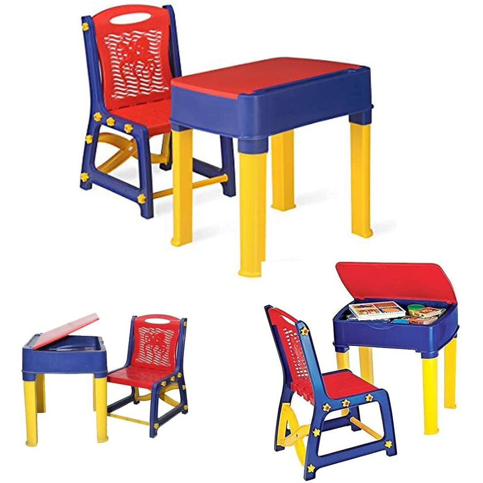 Elex? Children Study Table and chair Kids Study table Desk toddler chair furniture study chair and desk for children boys and girls gift set