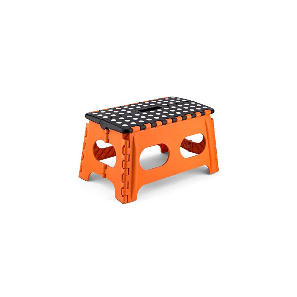 Bs Plastic Wide Multi Purpose Folding Foldable Easy Storage Step Stool (Orange) 5055693719024